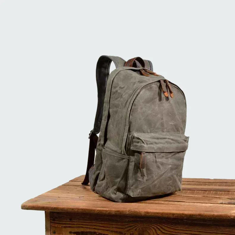 Herenrugzak Waterdicht Canvas Vintage Stijl 4
