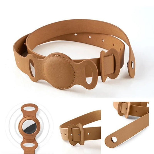 Hondenhalsband voor AirTag met Luxe Leer 2