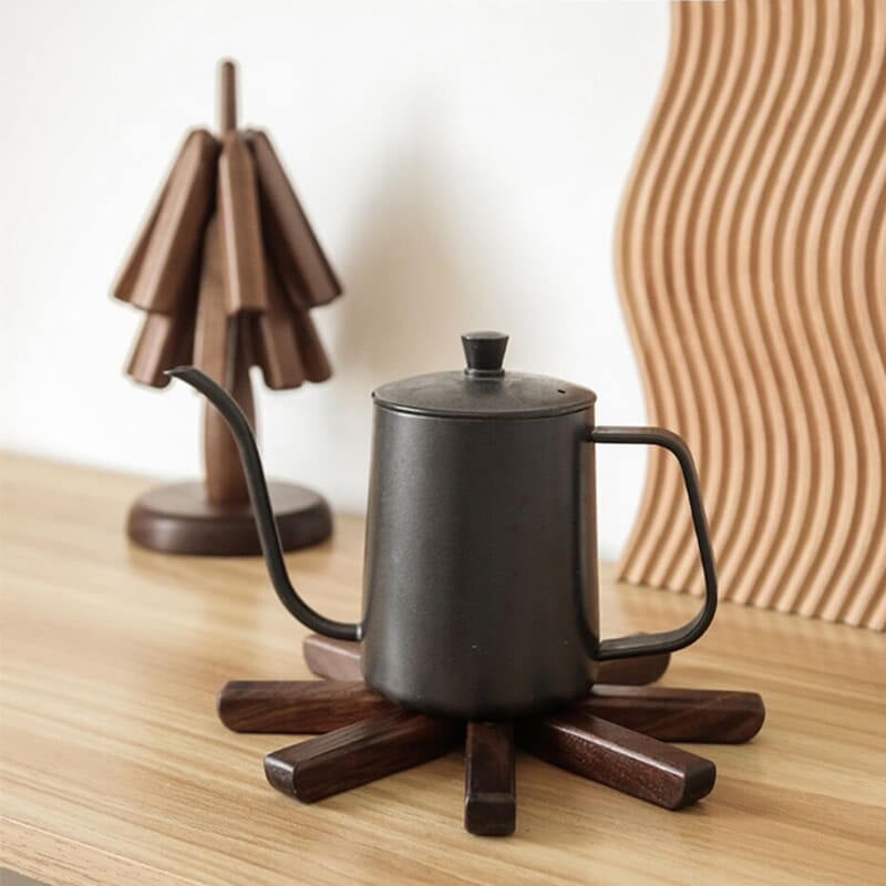 Houten Onderzetter Set voor Tafel en Aanrecht 3