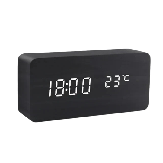 Houten Wandklok Spraakgestuurd Minimalistisch Design voor Slaapkamer en Woonkamer 11