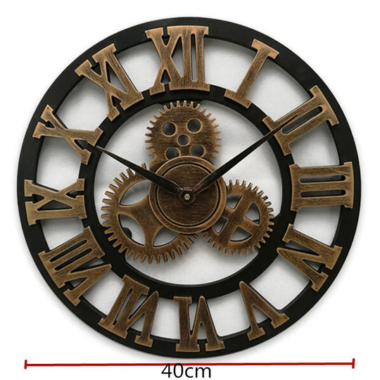 Industriële Wandklok Vintage Stijl 3