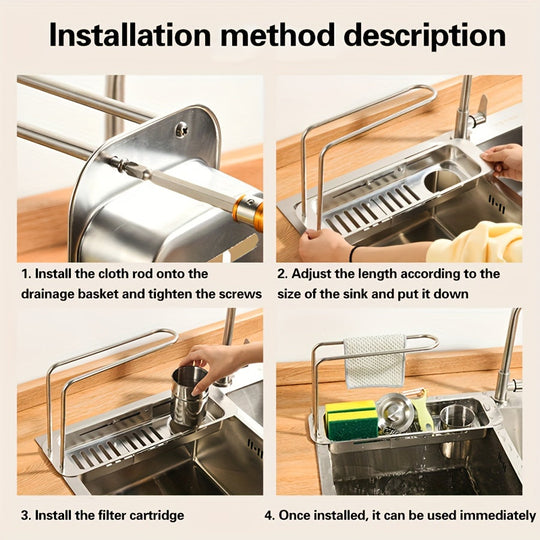 Keuken Organizer Verstelbaar RVS 3