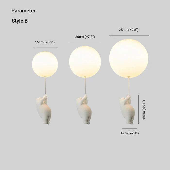 Kinder Plafondlamp Beer en Ballon 6