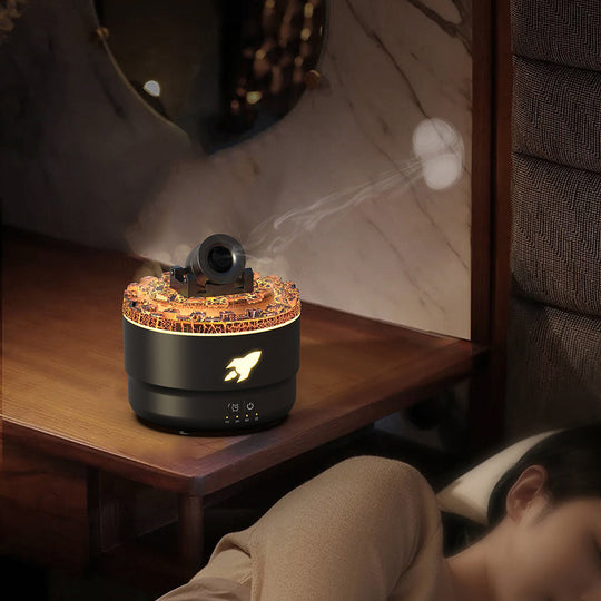Luchtbevochtiger en Aroma Diffuser met Nachtlampje en Lava Effect 7