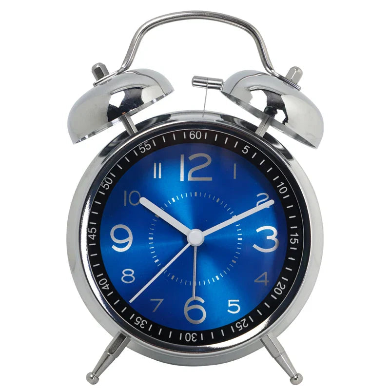 Metalen Analoge Wekker Retro Stijl voor Slaapkamer 9