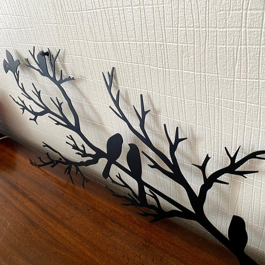 Metalen Wanddecoratie Vogels op Tak voor Interieur 4