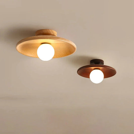 Moderne Houten Plafondlamp Bal 2