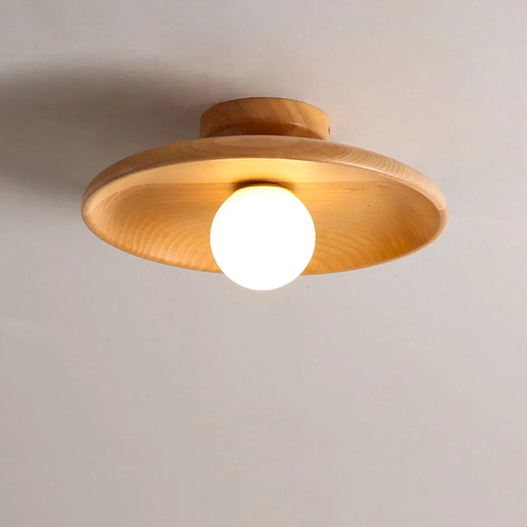 Moderne Houten Plafondlamp Bal 3