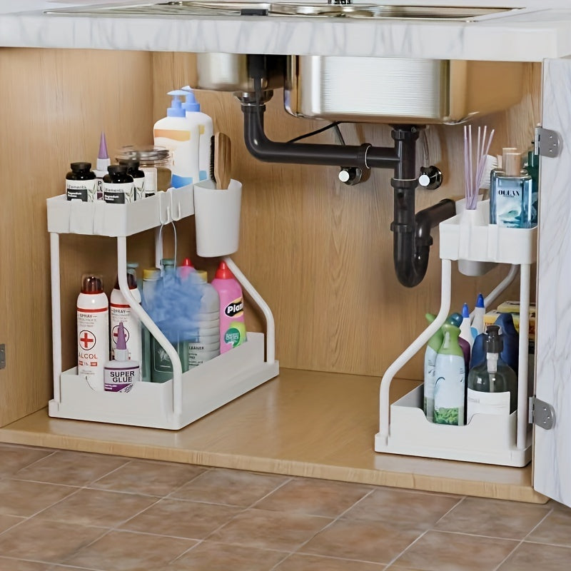 Onder Gootsteen Organizer met Schuiflade voor Keuken en Badkamer 4