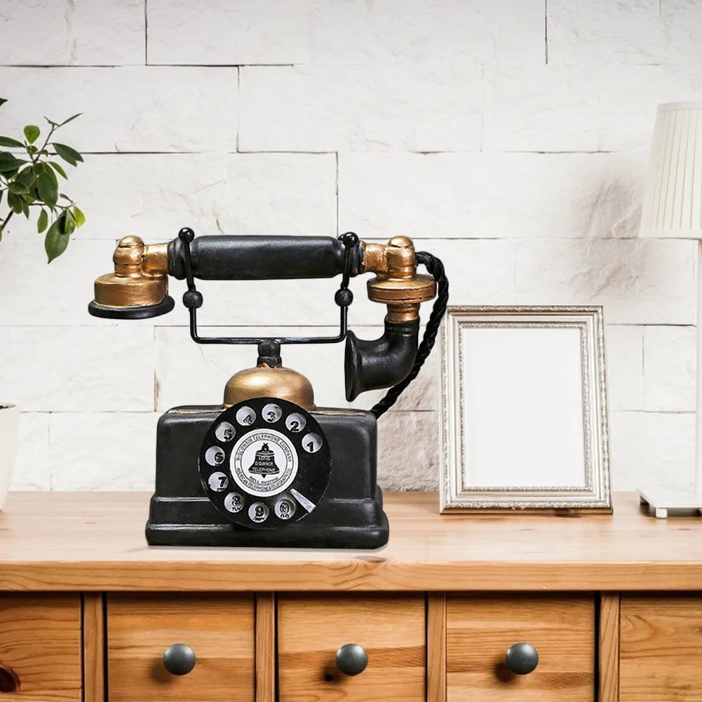 Retro Telefoon Ornament Antiekstijl 0