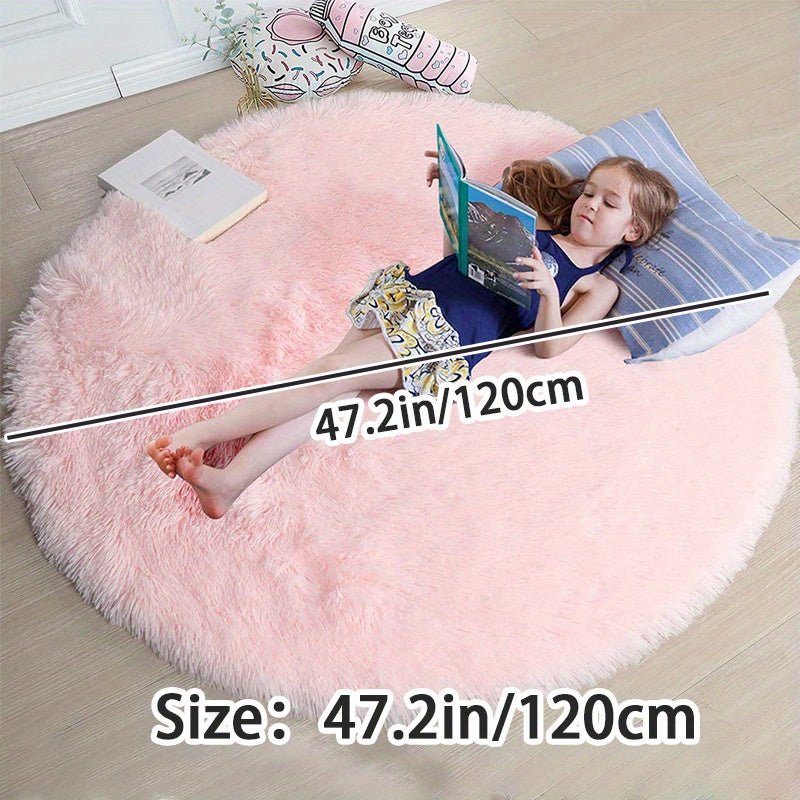 Rond Vloerkleed Pluizig voor Kinderkamer en Woonkamer 8