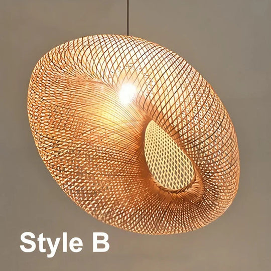 Rotan Hanglamp voor Woonkamer of Eetkamer met Natuurlijke Sfeer 6