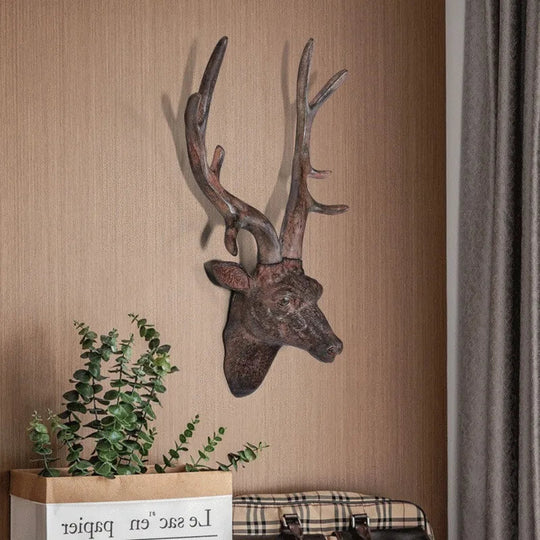 Rustieke Wanddecoratie Hertenkop 3D 2