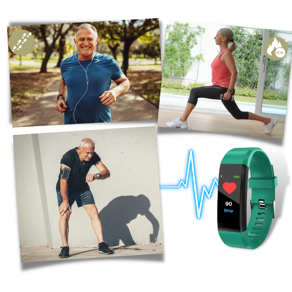 Senioren Smartwatch met Gezondheidsmonitor en Stappenteller 4
