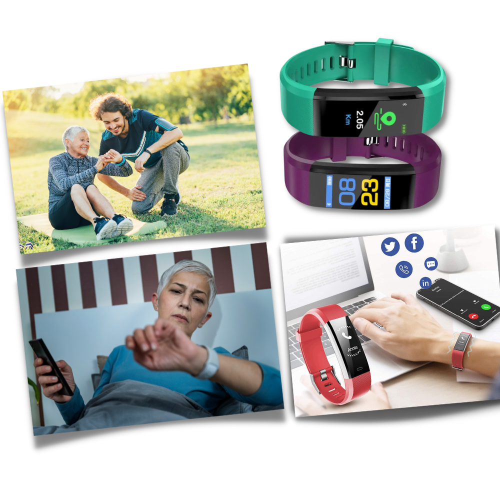 Senioren Smartwatch met Gezondheidsmonitor en Stappenteller 6
