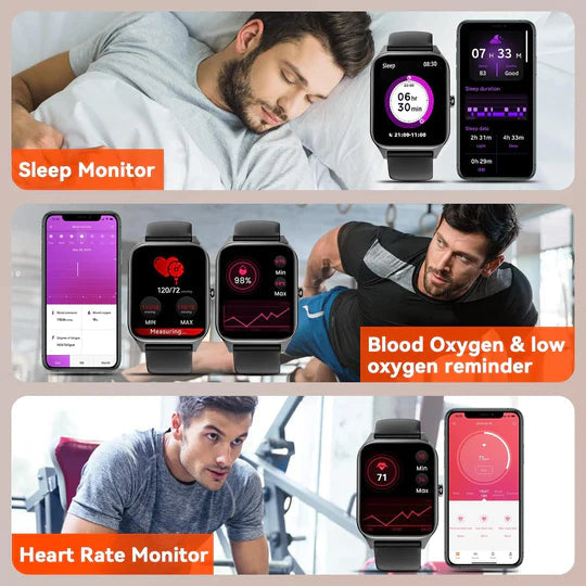 Smartwatch met Innovatieve Gezondheidsmonitoring en Hartslagmonitoring 7