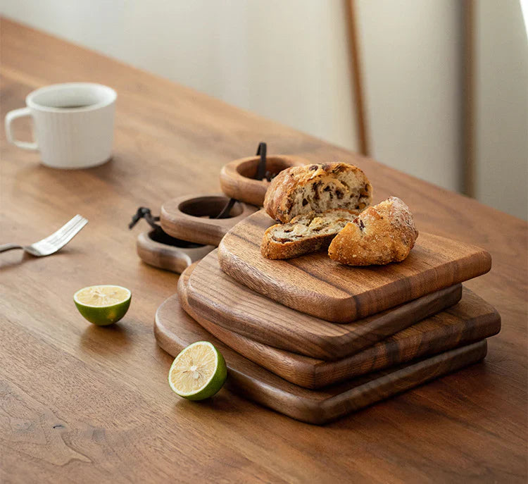 Snijplanken Set voor de Keuken - Dubbelzijdig Walnoot Hout 4