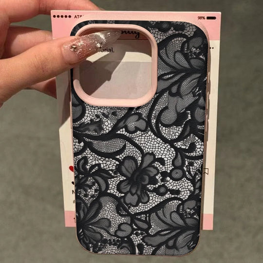 Telefoon Case voor iPhone 17, 16, 15, 14, 13, 12, 11 met Kant Patroon 4
