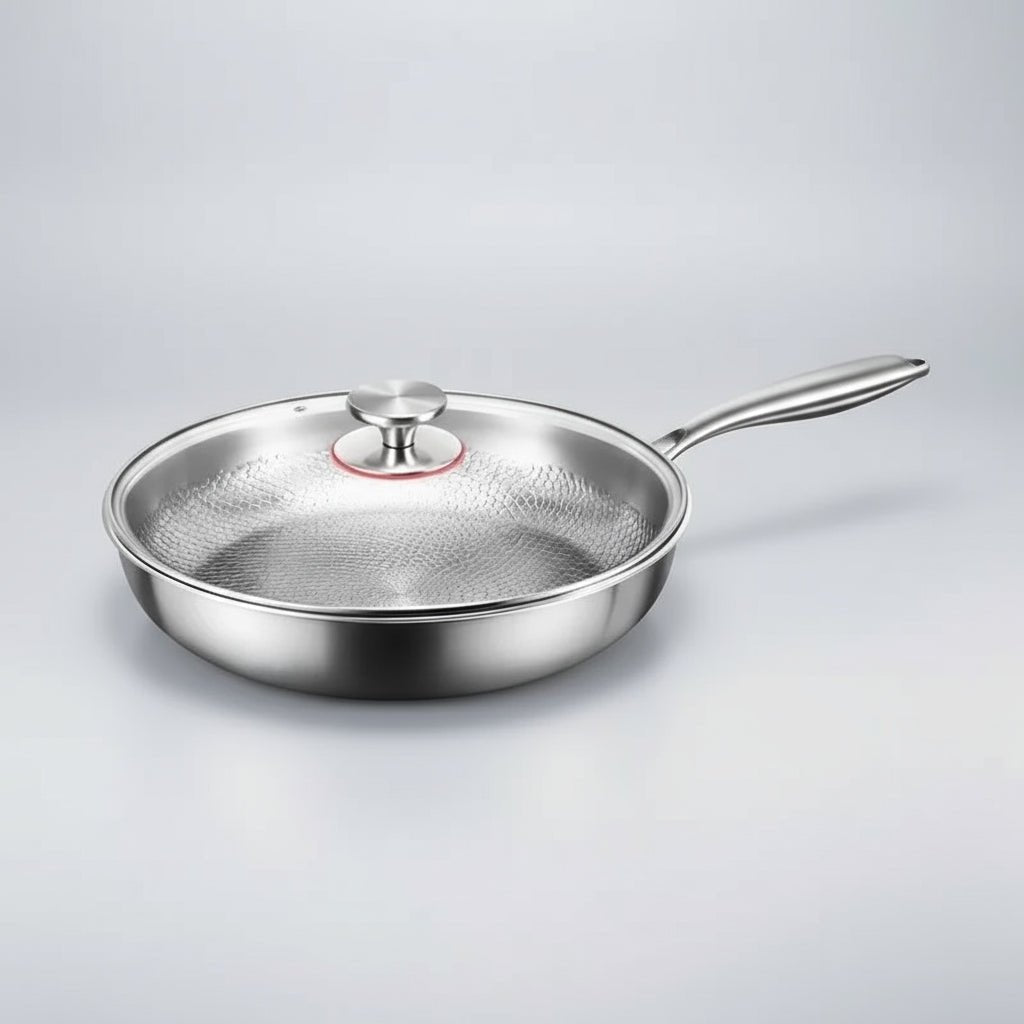 Titanium Koekenpan Gehamerd voor Inductiekookplaten 6