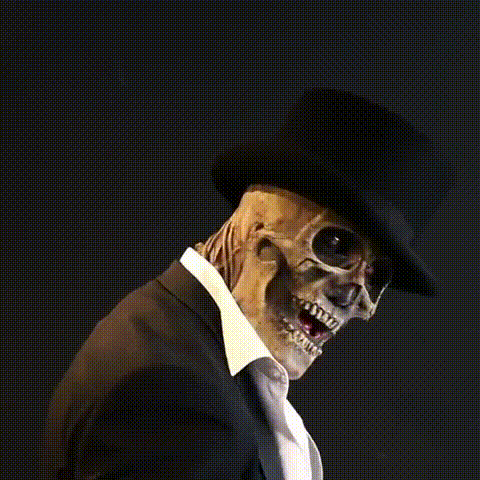 Unisex Skeletmasker met Hoed voor Halloween 4