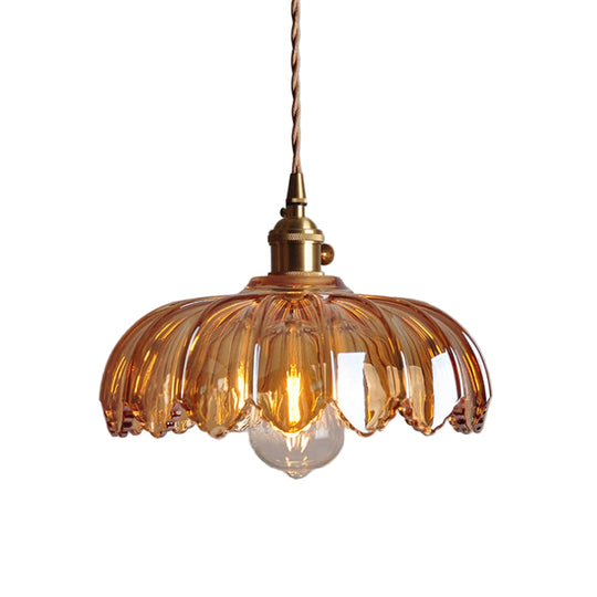 Vintage Bloemen Hanglamp voor Retro en Moderne Interieurs 0