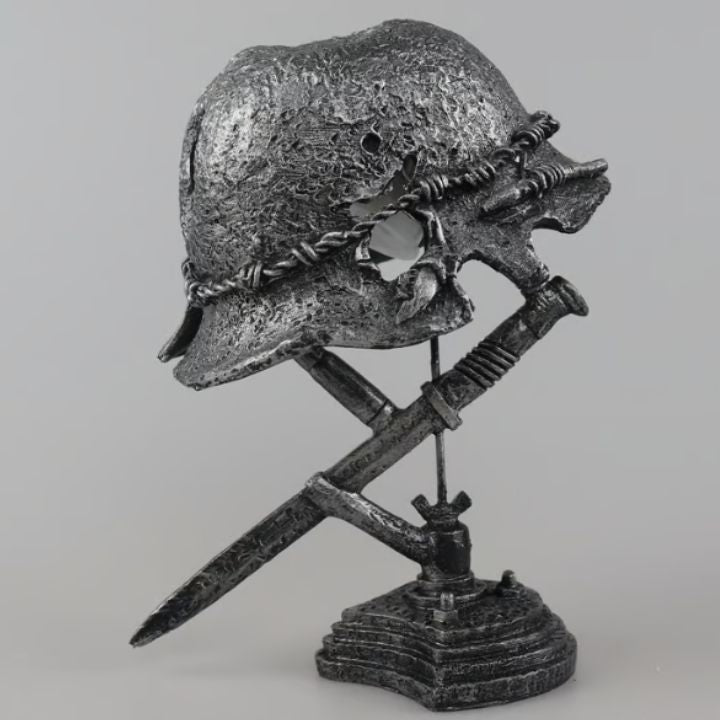 Vintage Tafellamp Helm Stalen Design 3