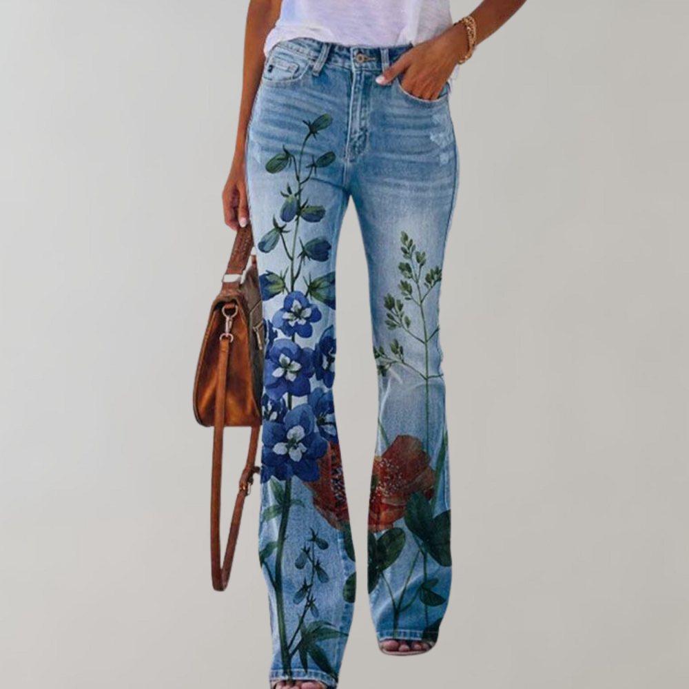 Vrouwen Flare Broek met Knopen 2