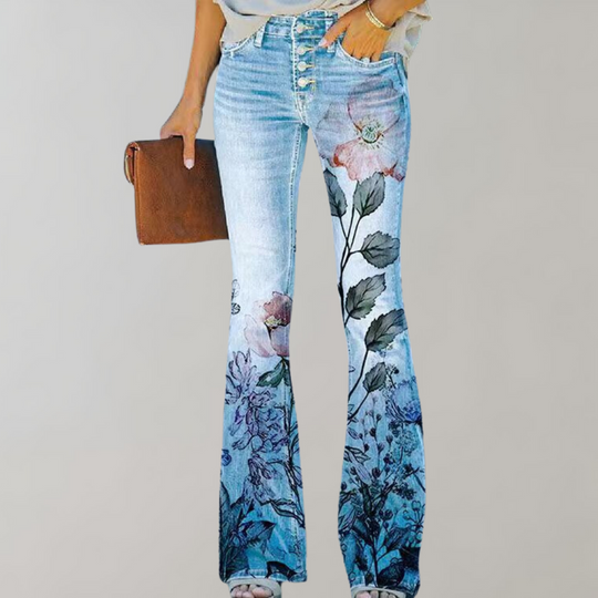 Vrouwen Flare Broek met Knopen 4