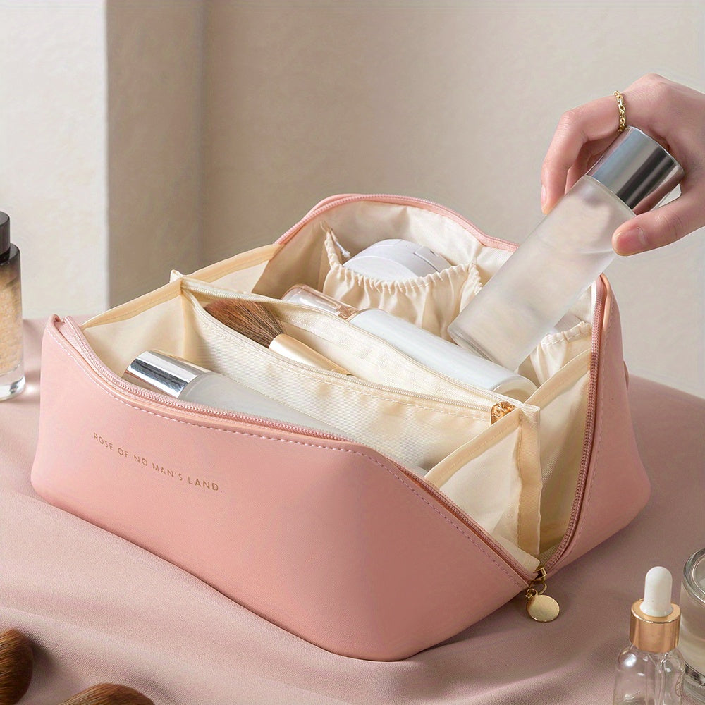 Vrouwen Make-up Organizer Met Ritssluiting Compact Design 8