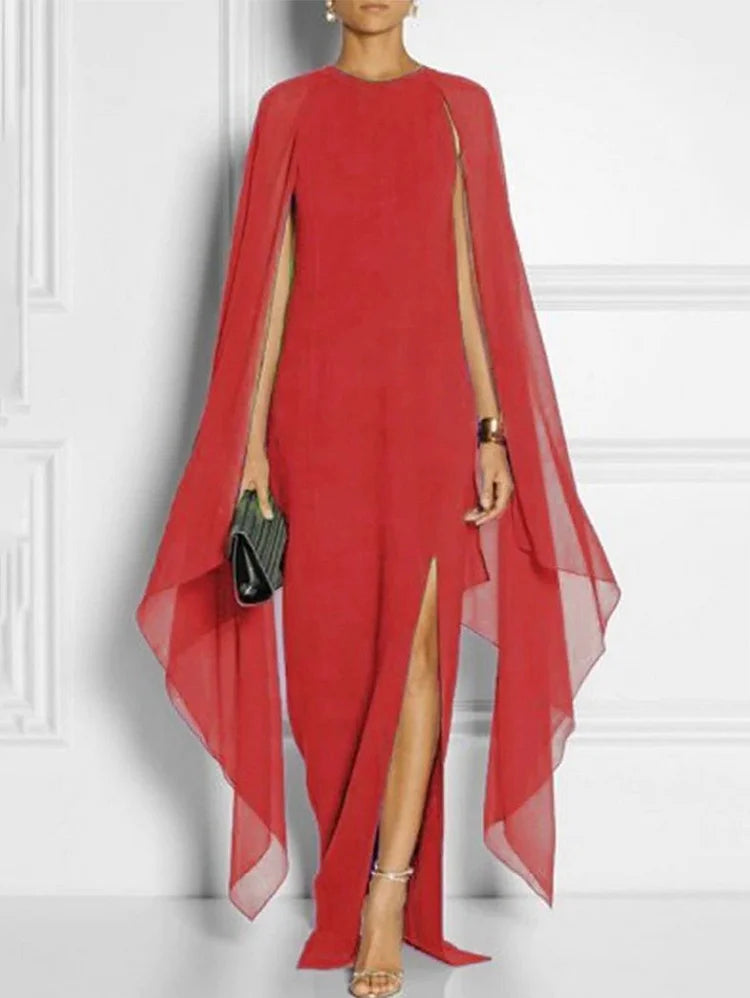 Vrouwen Maxi Jurk Met Dijsplitzoom 4