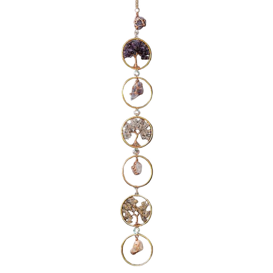Wanddecoratie Levensboom met Kristallen Ringen