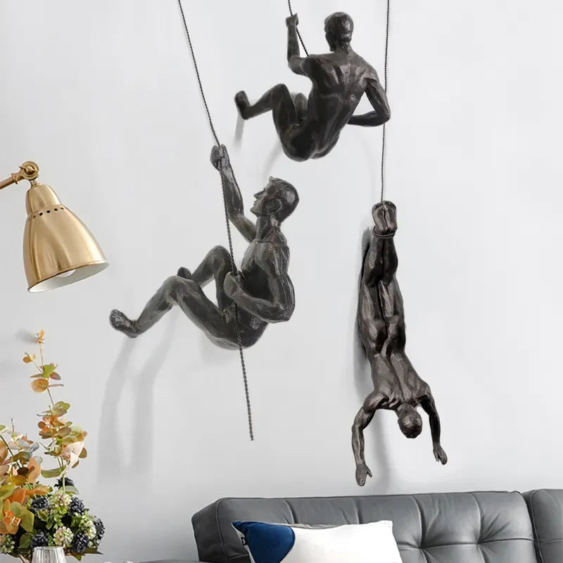 Wanddecoratie Set Klimmende Man Creatief 5