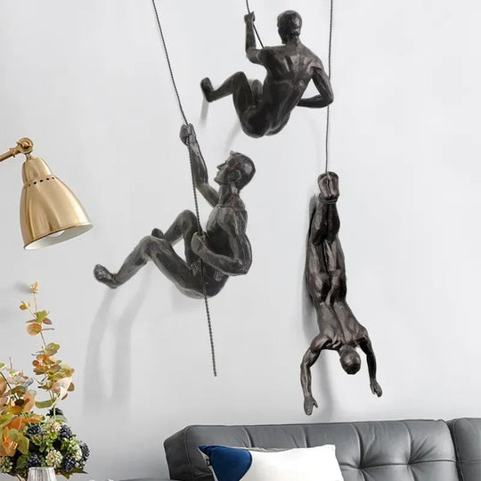 Wanddecoratie Set Klimmende Man Creatief 5