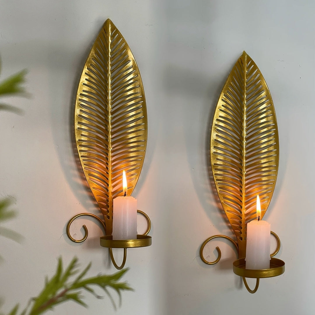 Wandkandelaar Bladmotief Scandinavisch Design voor Binnengebruik 0