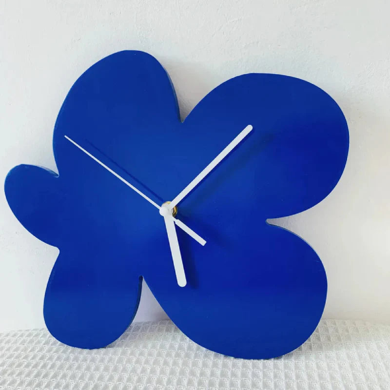 Wandklok Geometrisch Blauw Modern Design voor Minimalistisch Interieur 3