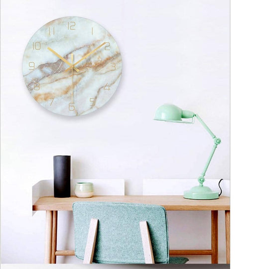 Wandklok Marmerstijl Tijdloos Design 2