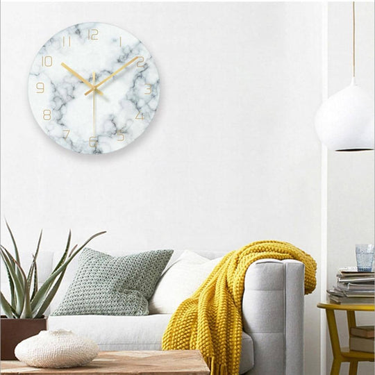 Wandklok Marmerstijl Tijdloos Design 4