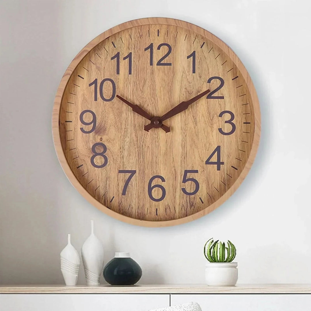 Wandklok Minimalistisch Houten Design voor Stijlvolle Interieurs 2