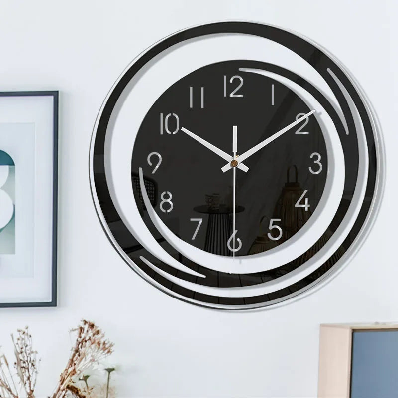Wandklok Zwart Modern Scandinavisch Ontwerp 4