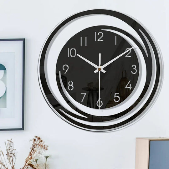 Wandklok Zwart Modern Scandinavisch Ontwerp 4