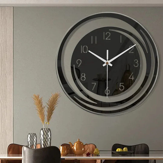 Wandklok Zwart Modern Scandinavisch Ontwerp 5