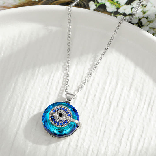 Zilveren Ketting Dames Met Boze Oog Talisman, Spiritueel Ontwerp, Verstelbare Lengte 7