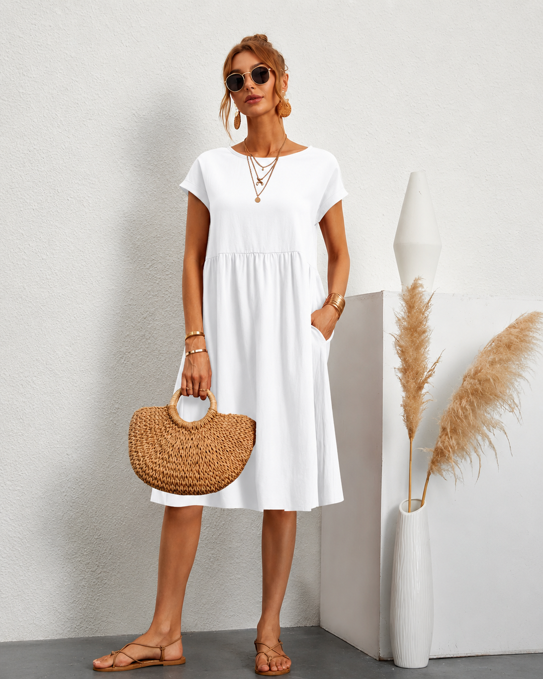 Dames Lange Jurk Stijlvol Comfortabel Voor Feestelijke Kleding en Zomer Kleding