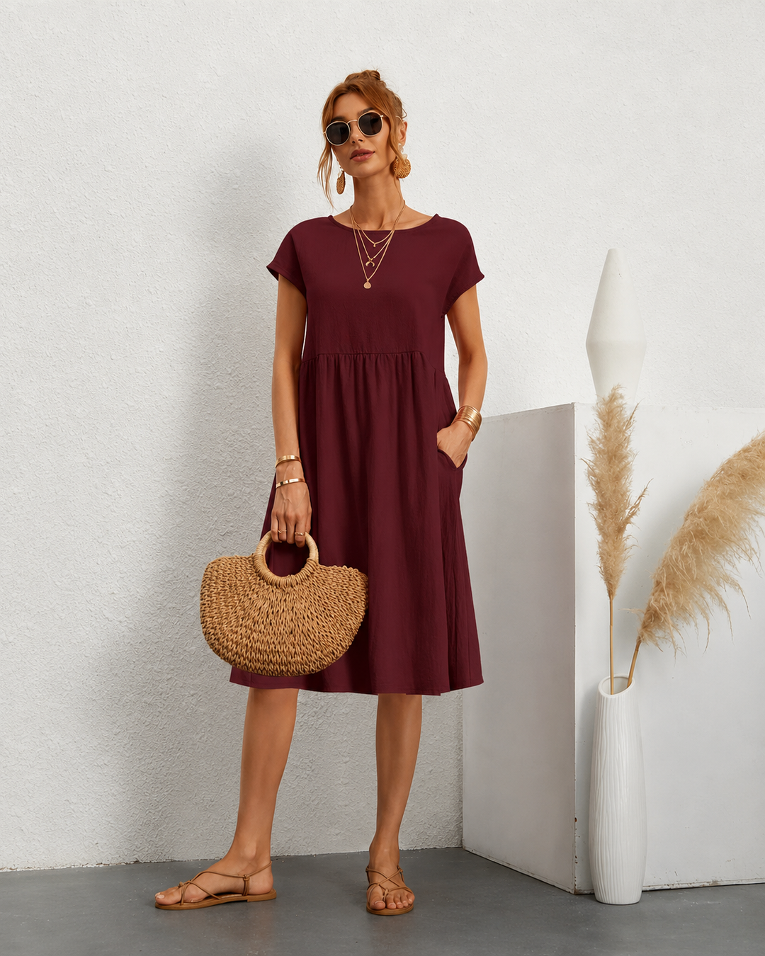 Dames Lange Jurk Stijlvol Comfortabel Voor Feestelijke Kleding en Zomer Kleding