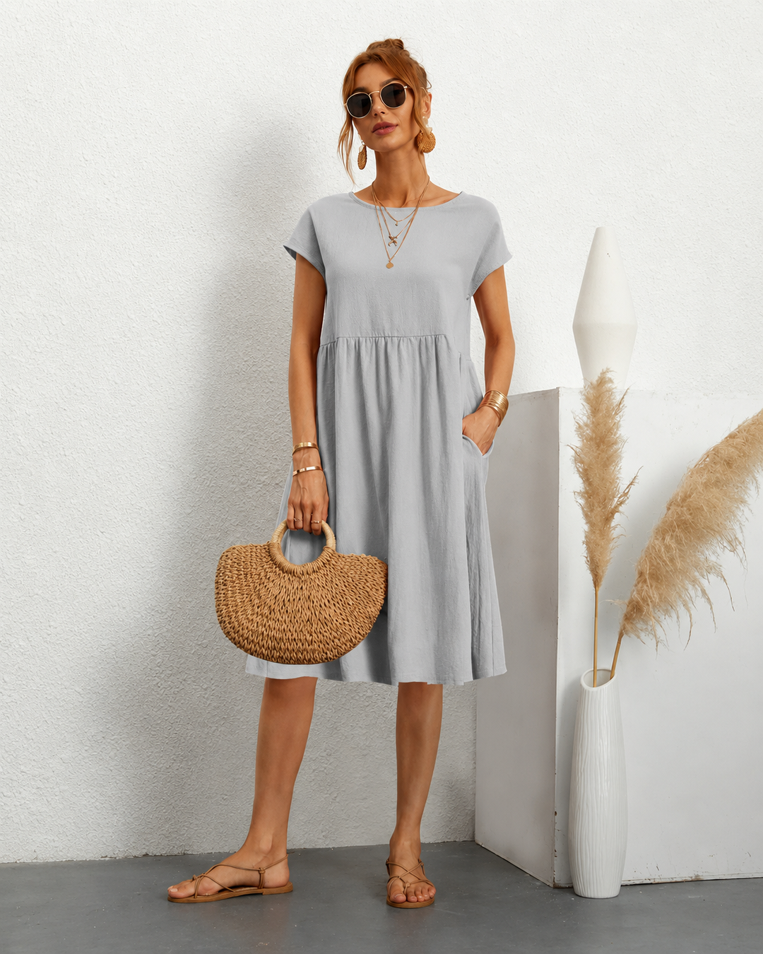 Dames Lange Jurk Stijlvol Comfortabel Voor Feestelijke Kleding en Zomer Kleding