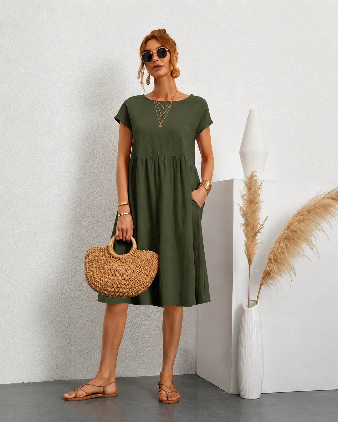 Dames Lange Jurk Stijlvol Comfortabel Voor Feestelijke Kleding en Zomer Kleding