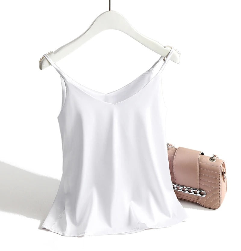 Dames Halter V-Hals Spaghetti Top