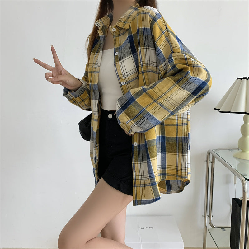 Oversized geruit overhemd voor dames