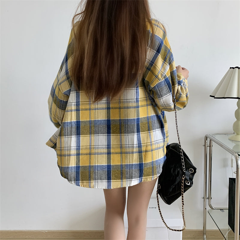 Oversized geruit overhemd voor dames