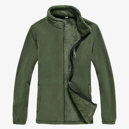 Heren fleece gevoerde jas met rits